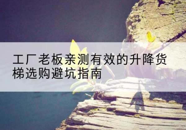 丘北升降货梯怎么选-工厂老板亲测有效的升降货梯选购避坑指南